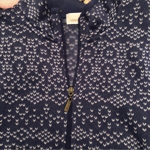 Stan Herman blue fleece lightweight jacket